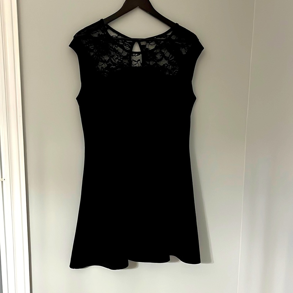 2/$30 Black lace skater dress